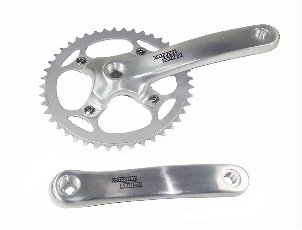 STURMEY ARCHER FCS75 44T Crankset with Double Chain Guard Single Speed Chainset