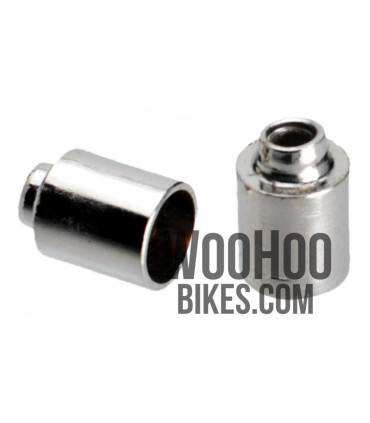 Prox Lined Ferrule, Cable Ends 5mm Silver Steel x 2