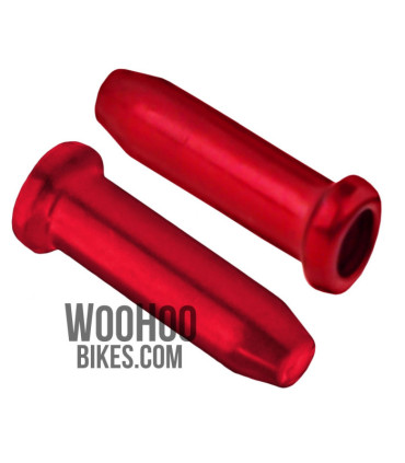 ACCENT Universal Brake or Derailleur Cable Ends 2 pcs. Red