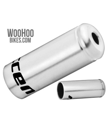 Accent Lined Brake Cable Ends Silver x 2