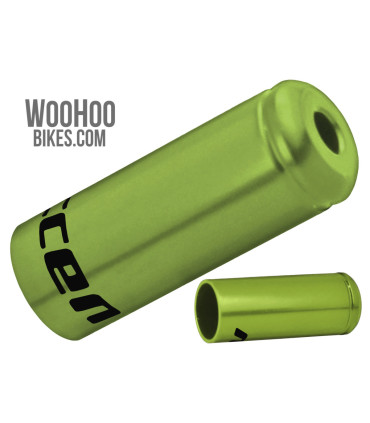 Accent Derailleur Cable Ends Green x 2