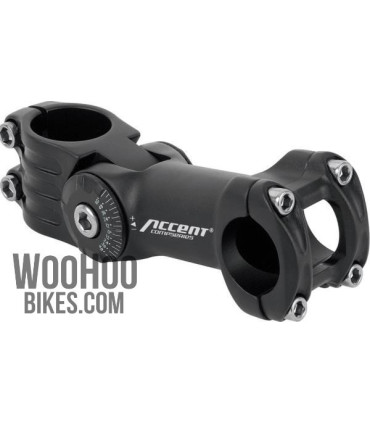 ACCENT Twenty Handlebar Stem, 110mm x 31.8mm, 20 degrees, Black