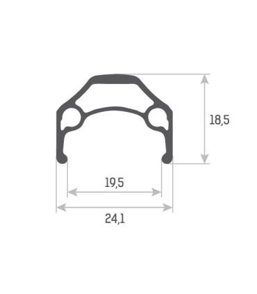 Accent Voyager 700C, 28" cross-trekking rim, 36H silver