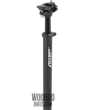 Sztyca Wspornik amortyzowana ACCENT 27,2mm SP-18, Ostre Koło, Czarna