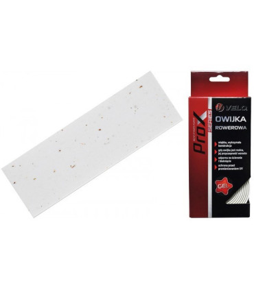 Owijka na kierownicę VELO PROX Korkowa + Gel Biała