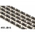 Łańcuch IZUMI JET BLACK Torowy, Ostre Koło 1/2" x 1/8'' Szeroki Czarno/Srebrny