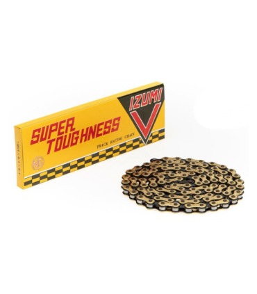 Łańcuch IZUMI V SUPER TOUGHNESS Torowy, Ostre Koło 1/2" x 1/8'' Szeroki Złoto/Granatowy
