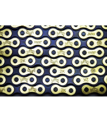 Łańcuch IZUMI V SUPER TOUGHNESS Torowy, Ostre Koło 1/2" x 1/8'' Szeroki Złoto/Granatowy
