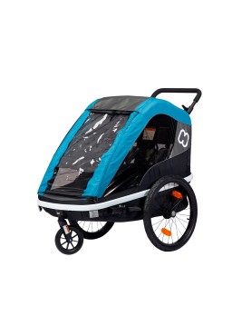 Hamax Avenida Twin Suspension Child Bike Trailer & Stroller - Blue