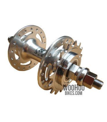NOVATEC A166SBT Rear Hub, Freewheel, Fixed Gear/Single Speed 32H Silver