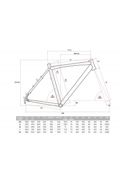 ACCENT CX-ONE Cyclocross Bike Frame white-graphite Size M (54cm)