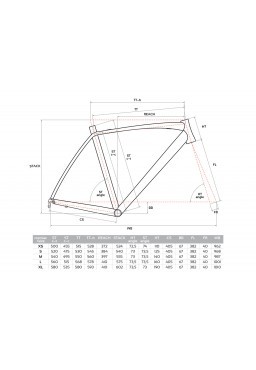 ACCENT DRAFT Road Bike Frame red-black Size XS (50cm)