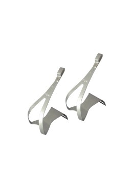 MKS Alloy Pedal Toe Clips Large Silver