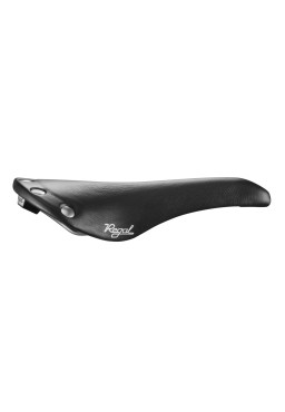 Selle San Marco Regal, Black Smooth Leather, Road Bicycle Saddle