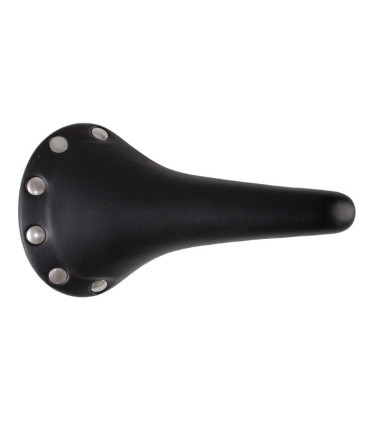 Selle San Marco Regal, Black Smooth Leather, Road Bicycle Saddle