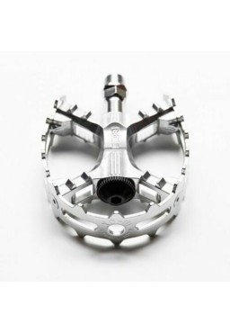 MKS XC-III Style Bear Trap Pedals Silver 9/16'' 