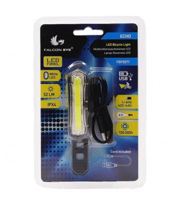 Lampka Rowerowa Przednia Falcon Eye ECHO 52lm 16LED Panel IPX4