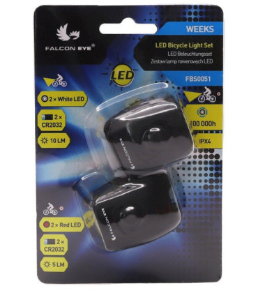 MACTRONIC Falcon Eye WEEKS Bicycle light Set 10lm/5lm