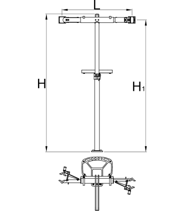 UNIOR UNR-1693CQ1 Pro Repair Stand With Double Clamp, Quick Release, Without Plate