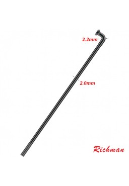 RICHMAN CR14 256mm Galvanized Steel Spokes, Black 36pcs.