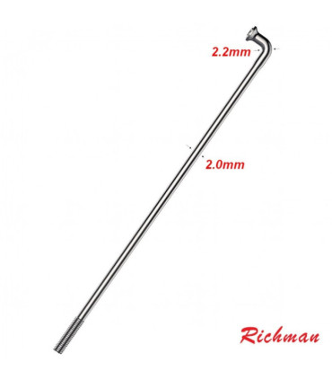  Szprychy RICHMAN CR14 179mm Nierdzewne Wzmacniane Stalowe Srebrne 36 Sztuk