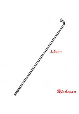  RICHMAN S13 182mm Stainless Steel Spokes, Silver 36pcs.