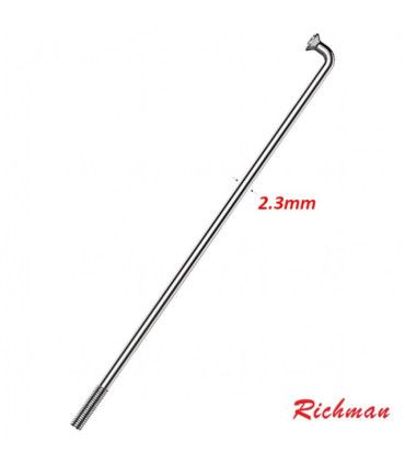  RICHMAN S13 178mm Stainless Steel Spokes, Silver 36pcs.