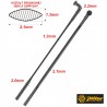 PILLAR WING21 Elipsa 294mm Stainless Steel Bicycle Spokes, Black, Set of 4 pcs.