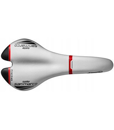 Siodełko rowerowe San Marco Aspide Racing Narrow biało-czarno-czerwone