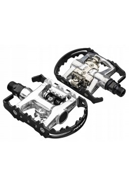 ACCENT Sector One-sided SPD Clipless Platform Pedals 9/16" silver-black