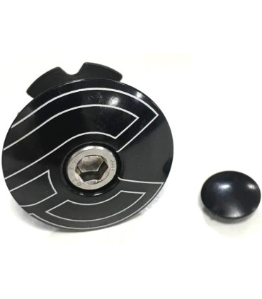  Cinelli Bicycle Top Cap Aluminum Black with bolt, nut and plug