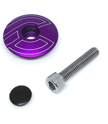 Cinelli Bicycle Top Cap Orange Aluminum with bolt, nut and plug