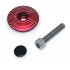 Cinelli Bicycle Top Cap Red Aluminum with bolt, nut and plug
