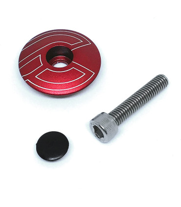 Kapsel Cinelli Top Cap Red Aluminiowy 