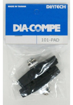 Klocki hamulcowe DIA COMPE 101-PAD V-Brake obudowa czarny mat, czarne okładziny