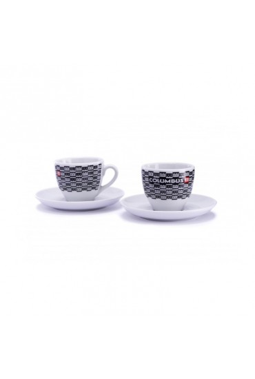 Zestaw filiżanek Columbus Cento Espresso białe ceramiczne 2 szt