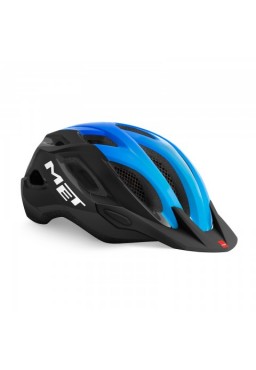 MET CROSSOVER bicycle helmet, black blue, size M