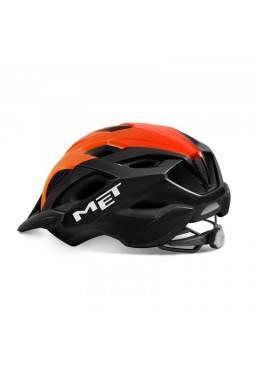 MET CROSSOVER bicycle helmet, black orange, size M
