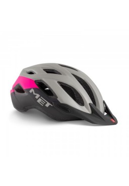 MET CROSSOVER bicycle helmet, grey pink, size M