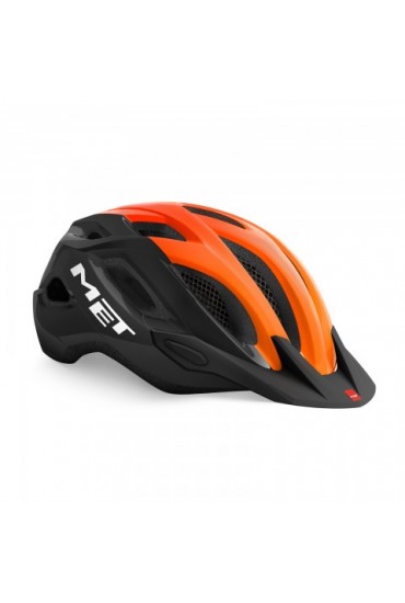 MET CROSSOVER bicycle helmet, black orange, unisize