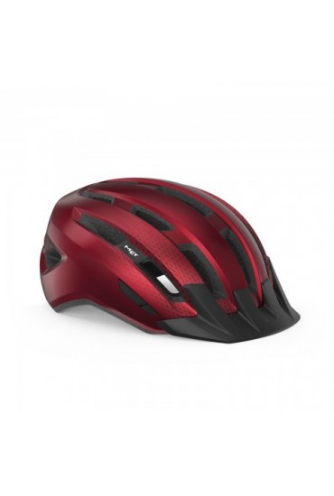 Kask rowerowy MET DOWNTOWN MIPS, czerwony połysk, rozmiar M/L