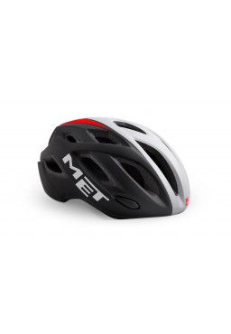 MET IDOLO bicycle helmet, black white red, size M