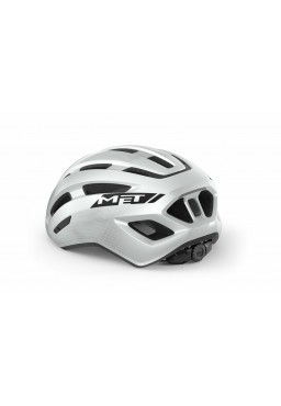 Kask rowerowy MET MILES, biały połysk, rozmiar  M/L