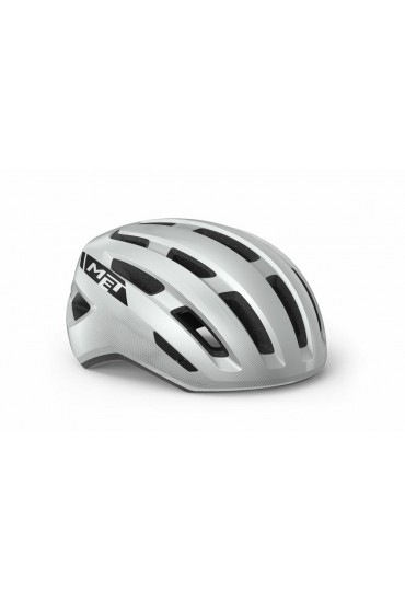 Kask rowerowy MET MILES, biały połysk, rozmiar  M/L