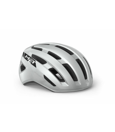 Kask rowerowy MET MILES, biały połysk, rozmiar  M/L