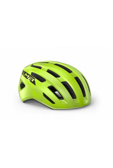 Kask rowerowy MET MILES, żółty połysk, rozmiar  M/L