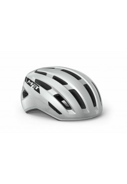 Kask rowerowy MET MILES, biały połysk, rozmiar  S/M