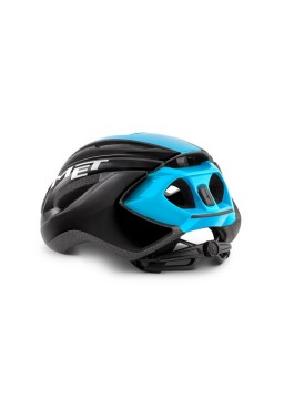 Kask rowerowy MET STRALE, niebiesko-czarno-niebieski połysk, rozmiar L