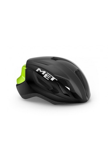 MET STRALE bicycle helmet, black yellow gloss, size L