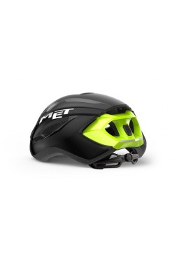 MET STRALE bicycle helmet, black yellow gloss, size M